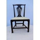 A Georgian mahogany dining chair.