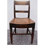 A 19th century mahogany hall chair