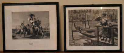 Two framed and glazed prints. H.40 W.46cm (2)