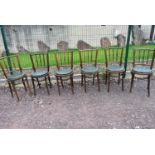 A set of six bentwood cafe style dining chairs.