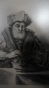 Ferdinand Bol (1616 - 1680) A framed and glazed etching of The Philosopher, signed in plate and