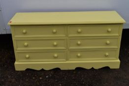 A Victorian style painted chest of six drawers.