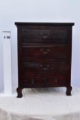 An Eastern hardwood chest of drawers.