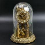 A good quality glass domed brass anniversary clock. 23 x 15 cm. UK Postage £20.
