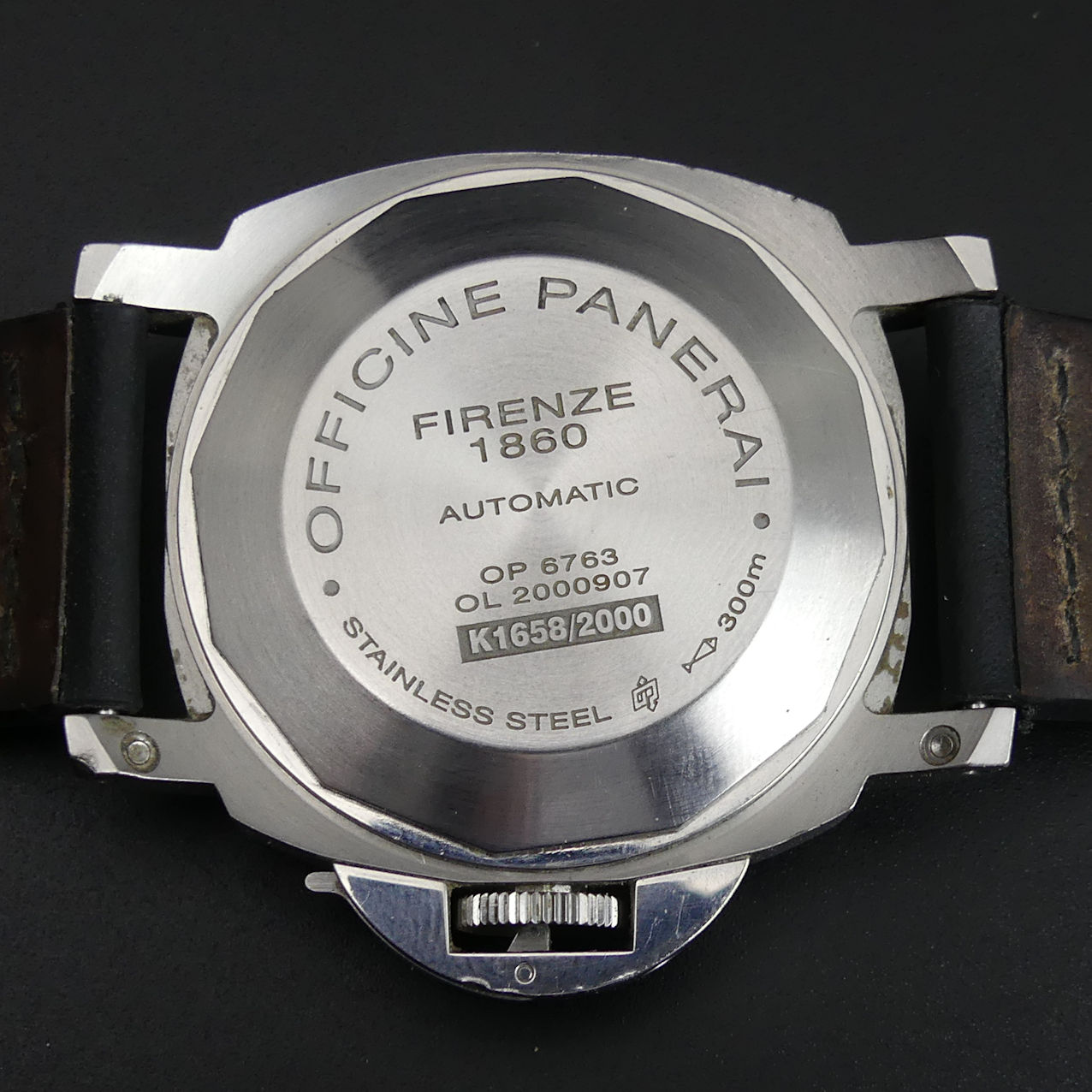 Panerai Luminor Marina automatic stainless steel wristwatch, with a leather strap and Panerai - Image 5 of 5
