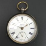 Silver open face, Express English Movement pocket watch, Birmingham 1902. 75 x 51 mm. UK Postage £