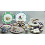Various 19th century porcelain dinner and tea wares including a New Hall coffee can. Collection