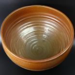 Studio pottery bowl, signed and dated 1951. 29 cm in diameter x 19 cm high. UK