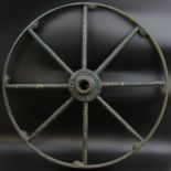 An old cast iron wheel, by Ransones of Ipswich. 53 cm. Collection only.