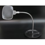 Desk/Table top magnifier on a flexible arm and steel base. 50 cm high. UK Postage £20.