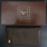 Christian Dior calf leather wallet in the original box. 17 cm long. UK Postage £12.