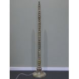 1970's retro, solid onyx standard lamp. 157 cm high base 29 cm. Collection only.