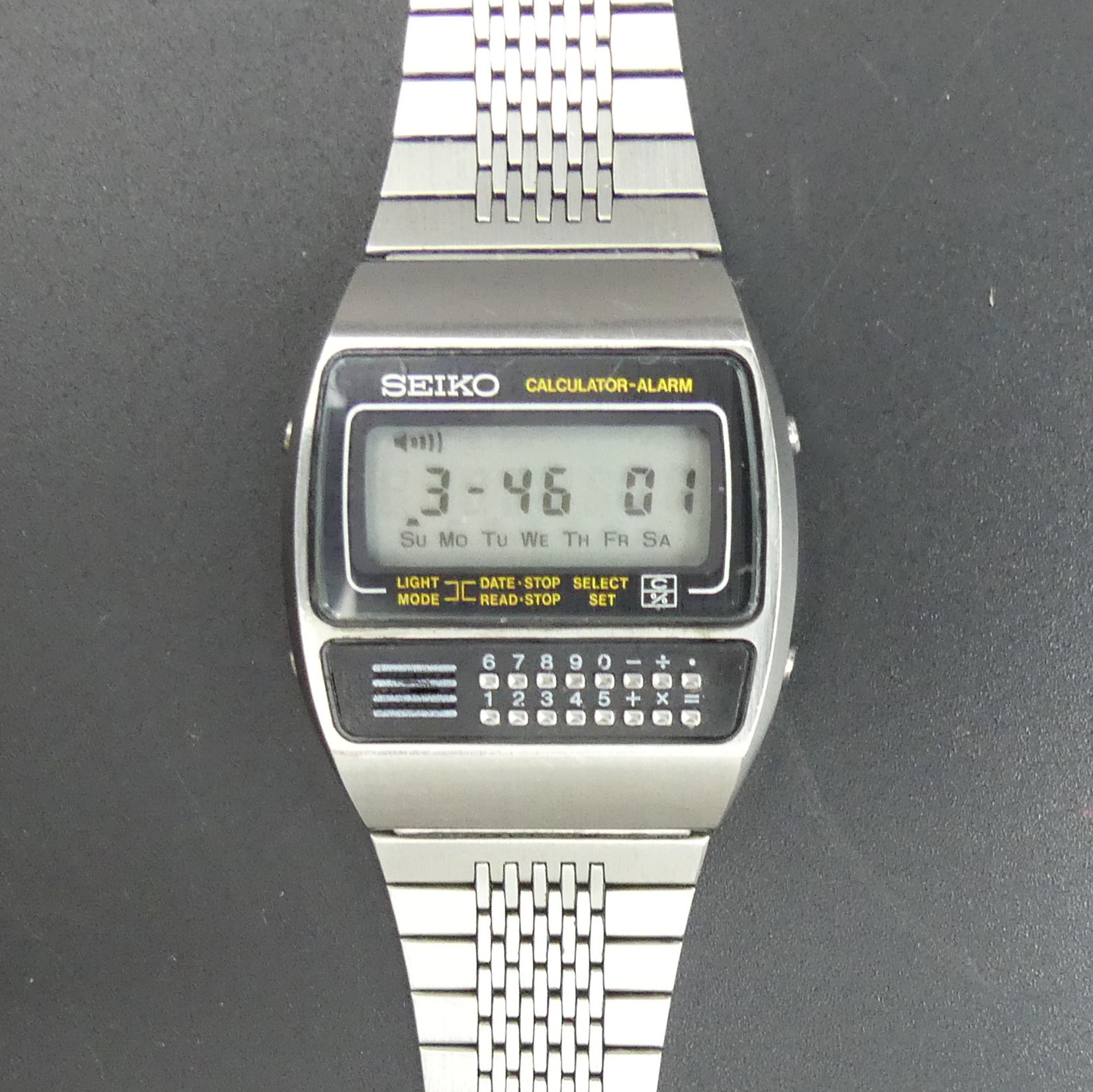 Vintage Seiko calculator-alarm C359-5000, gents watch. UK Postage £15. - Image 2 of 2