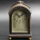 Georgian mahogany mantle clock by Dwerrihouse Carter and Son London, later movement. 20cm x 11.5 cm.