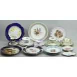 Victorian and later dinner and tea wares, including Coalport and Royal Worcester examples.