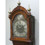 19th century mahogany longcase clock; the dial signed Sam Greenhill Canterbury. Comes with paperwork