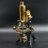 W. Watson and son brass and steel microscope, no.24517. 34 cm. UK Postage £25.
