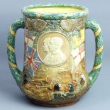 Royal Doulton limited edition George V & Queen Mary jubilee, large pottery loving cup. Circa 1935.