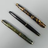 Parker Duo Fold fountain pen, a Parker '17' and one other Parker fountain pen. UK Postage £12.