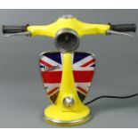 Lambretta design novelty table lamp. 33 cm high x 41 cm wide. UK Postage £20.