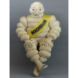 Vintage hard plastic Michelin Man advertising figure, possibly mounted on a lorry cab. 60 cm high.