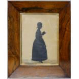 Victorian rosewood framed silhouette, circa 1850. 31 cm x 38 cm. UK Postage £20.