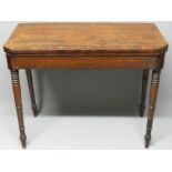 19th century mahogany inlaid, gate-leg, games table. 91 cm wide x 45 cm deep when closed. Collection