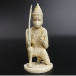 19th century Indian carving of an anthropomorphic monkey warrior. 11.5 cm high. UK Postage £12.