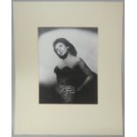 Angus McBean black and white 1952 studio portrait photographs of Shirley Bassey. One 20 x 25 cm