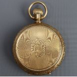 14 carat gold full hunter Elgin pocket watch, 58 grams gross. 58 mm x 40 mm. UK Postage £15.