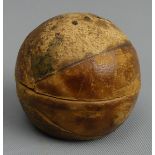 Victorian novelty travelling inkwell in the form of a golf ball. 4 cm high. UK Postage £12.