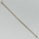 9 carat gold diamond fancy design bracelet, 6.3 grams. 190 mm long x 5.6 mm wide. UK Postage £12.