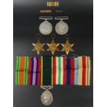 World War II campaign medals and a Territorial Efficient Service medal. 873552 SJT T.Plato R.A. UK