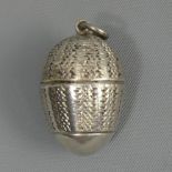 Georgian silver nutmeg? holder 18th cent. 13.3 grams, 40 mm long. UK Postage £12.