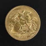 1912 George V gold half sovereign. UK Postage £12.