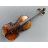 The Barnes & Mullins Stradivari model 94D violin in a plush lined fitted mahogany case. L.O.B. 35.