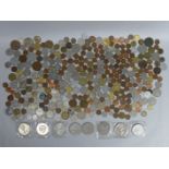 A tin of mixed coinage including crowns. Approximately 1.4 kilograms. UK Postage £16.