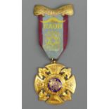 R.A.O.B Grand Council silver gilt jewel, London 1938. 26 grams. UK Postage £12.