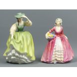Royal Doulton bone china figure of Janet HN 1537 along with Buttercup HN 2309. UK Postage £16.