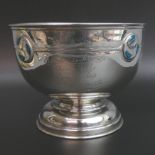 Cymric Liberty & co silver and enamel arts and crafts bowl. Birmingham 1905.