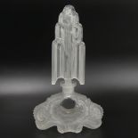 Bohemian Art Deco design glass perfume bottle. 19.5 cm. UK Postage £15.
