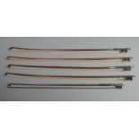 Albin Sums old violin bow and four other examples. UK Postage £16.