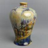 Cobridge stoneware art pottery high fired glaze, trial vase, circa 2004. 18 cm. UK Postage £15.