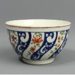 Early Worcester Queen Charlotte pattern bowl, circa 1780. 107 mm x 67 mm. UK Postage £12.