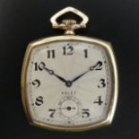 Unusual 9 carat gold Rolex pocket watch with a 17 jewel Extra Prima movement. 41 x 52 mm. 40 grams