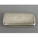 George IV silver snuff box, Edward Smith Birmingham 1828. 61 grams. 77 x 37 x 13 mm. UK Postage £15.