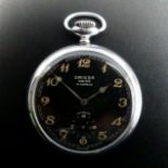Oriosa Swiss 15 jewel movement black dial open face pocket watch. 47 mm dia. UK Postage £12.
