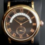 Gamages of London split date automatic limited edition 1343 rose gold tone and stainless steel watch