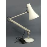 Vintage white Angle-poise desk/table lamp. Base 15.5 cm. UK Postage £20.