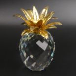 Swarovski Austrian silver crystal large pineapple boxed NR 105001. 104 mm high. UK Postage £15.